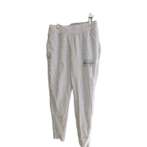 Vtg Champion Gray Reverse Weave Athletic Sports Jogger Sweatpants Men's Medium - Picture 1 of 5